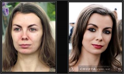 До и после - make-up