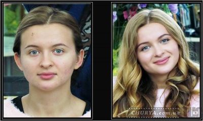 До и после - make-up